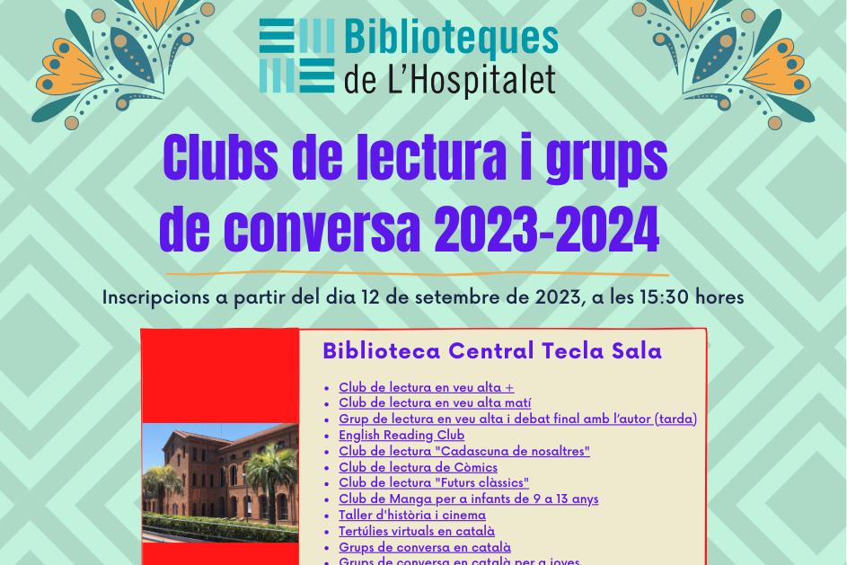 Clubs de lectura i grups de conversa curs 2023-2024