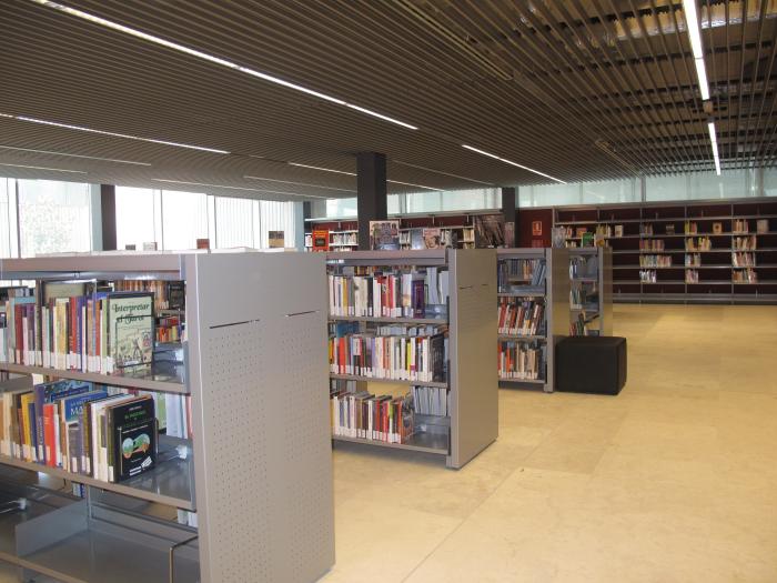 Sala de llibres de la Biblioteca Plaça Europa